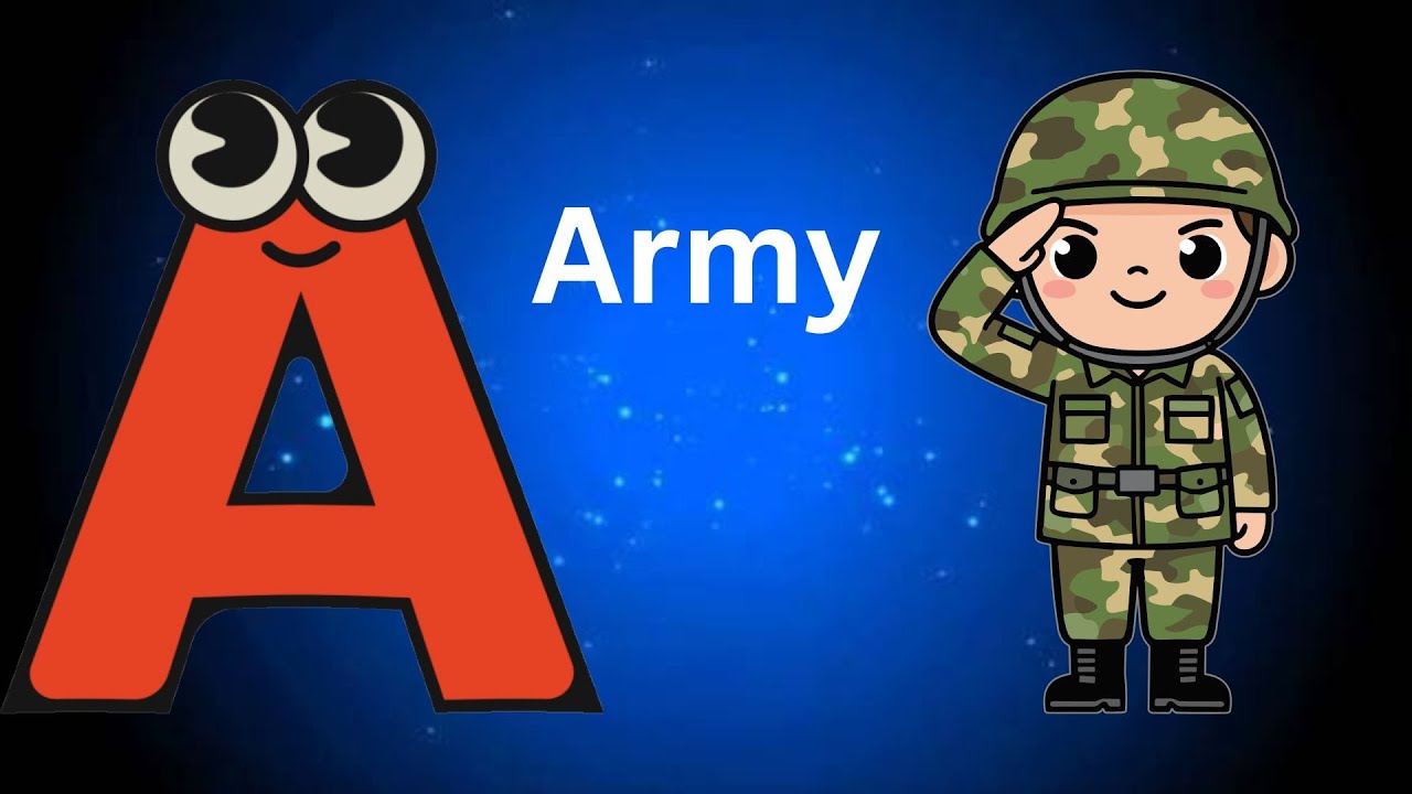 A for Army | अ से अनार | abcd | Alphabets song nursery rhymes