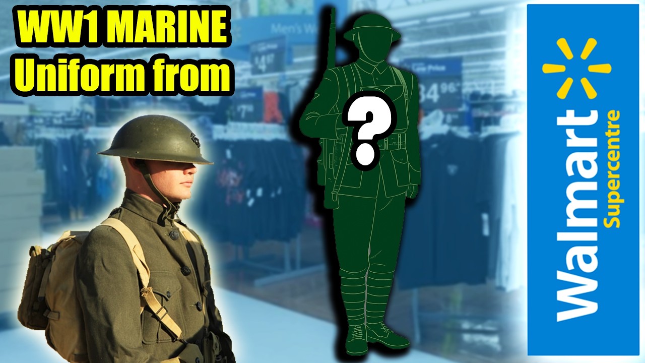 We made a WW1 US MARINE UNIFORM from Walmart! Halloween