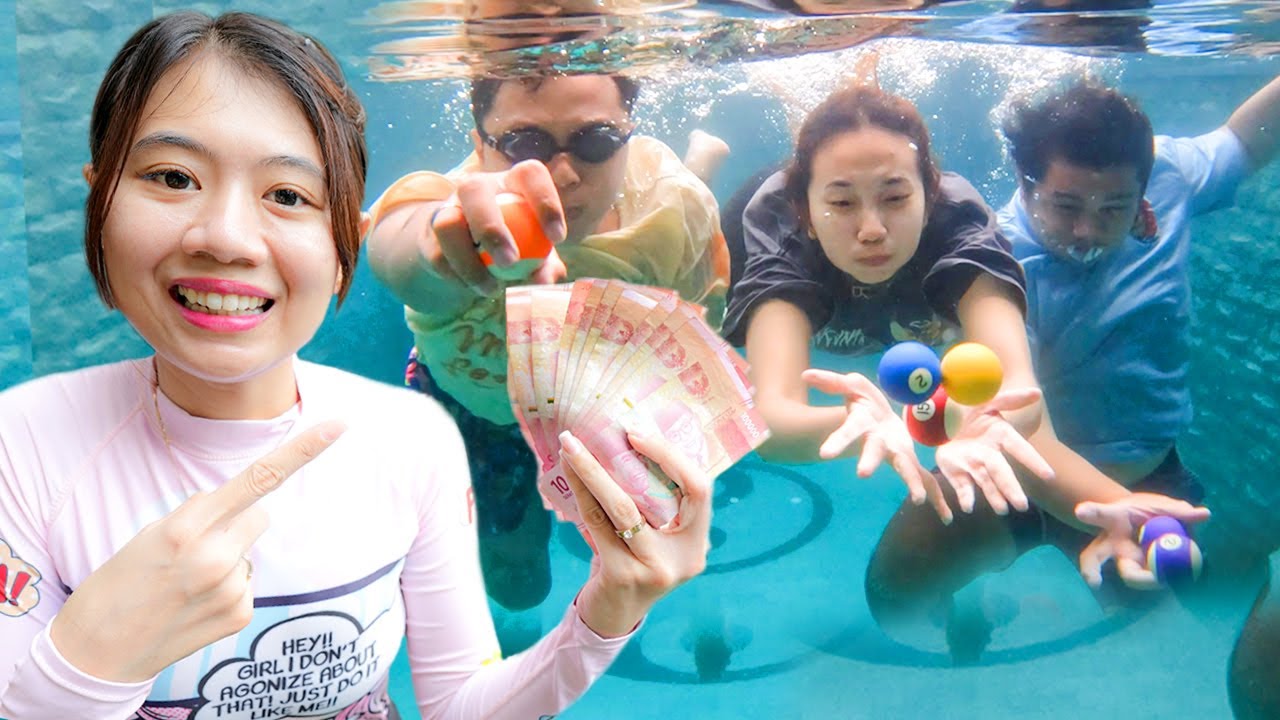 TANTANGAN MENCARI BOLA DI DALAM KOLAM RENANG!! ADA HADIAH UANG TUNAI!!