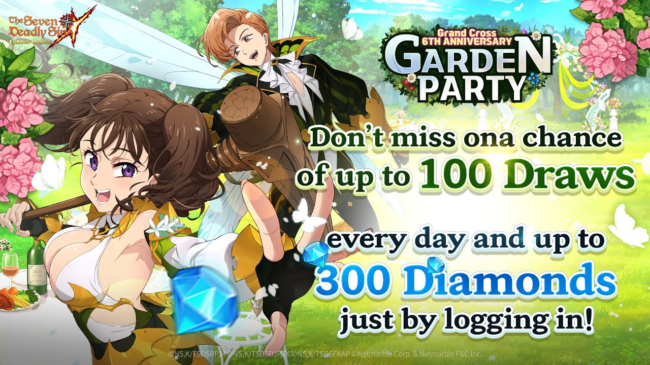 [7DS] Grand Cross 6th Anniversary  ~Garden Party Update!