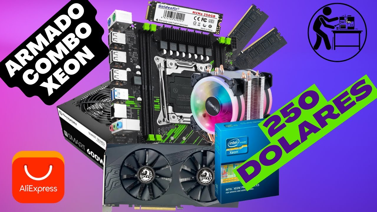 Armado PC Gaming 1080P ALIEXPRESS, Combo INTEL XEON Presupuesto 250 USD (2024)