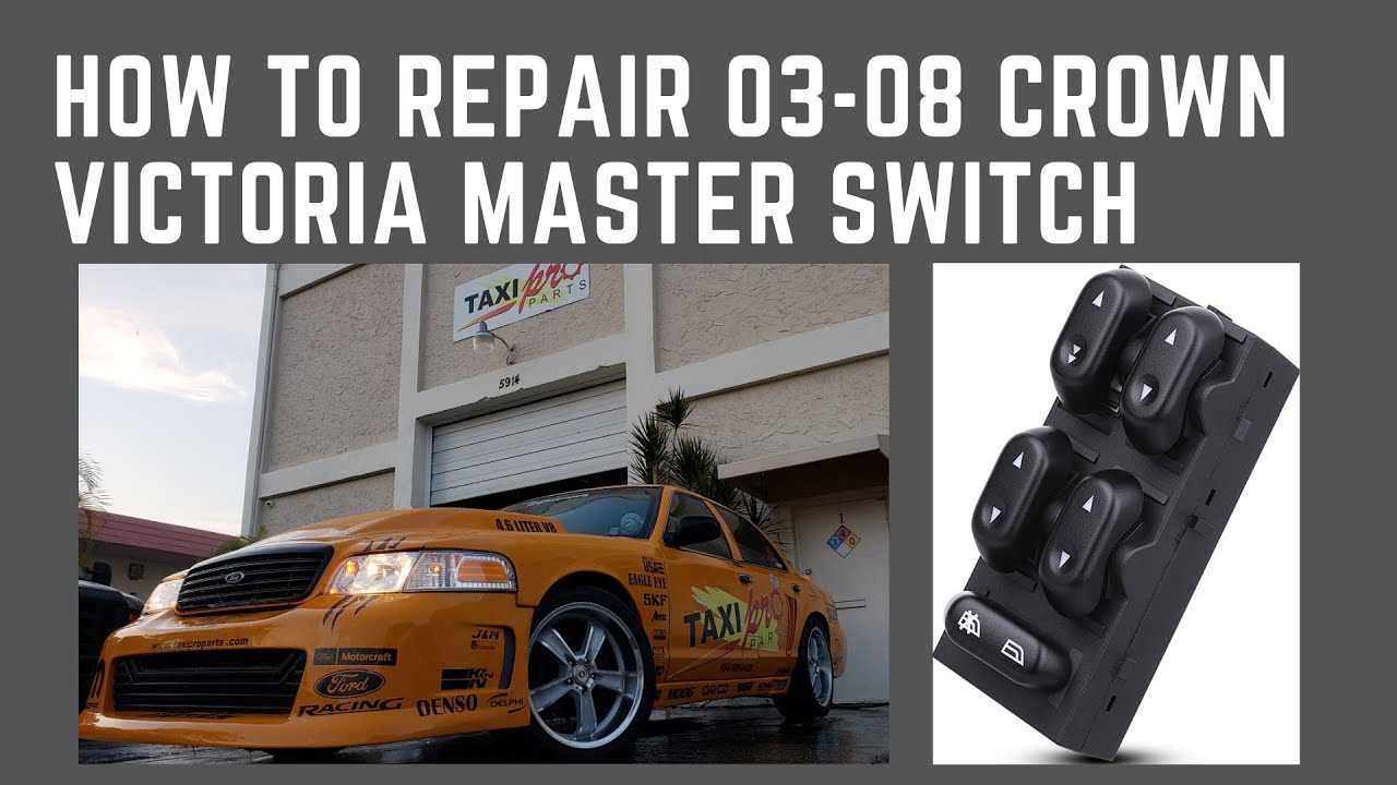HOW TO REPAIR A DRIVER DOOR MASTER WINDOW SWITCH ON 03-08 CROWN VICTORIA