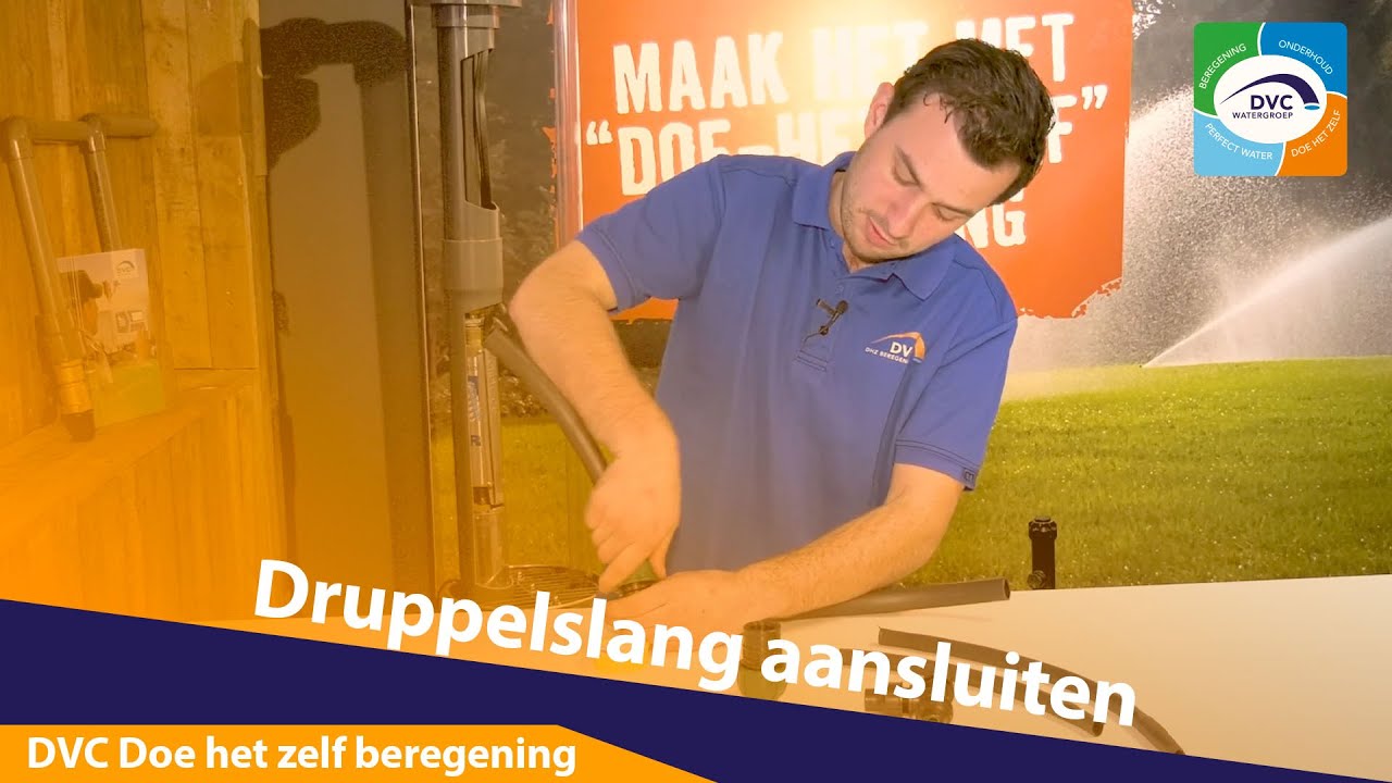 Druppelslang aansluiten