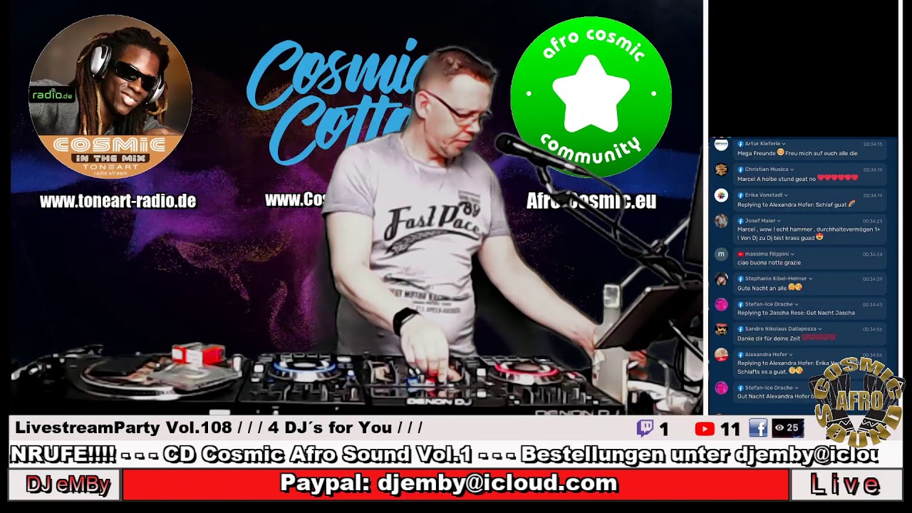 LivestreamParty Vol.108 4 DJ&acute;s for You Cosmic Afro Special