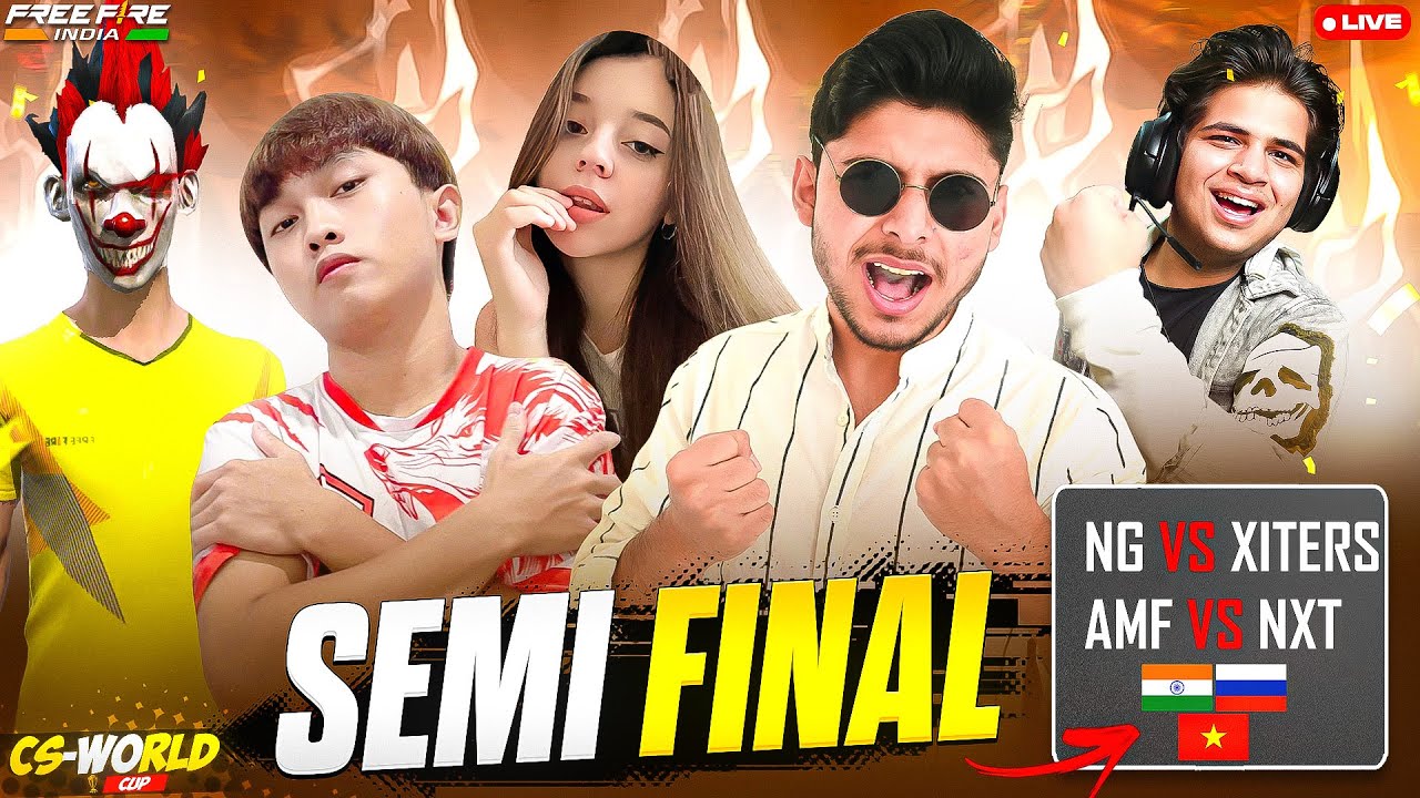 CS WORLD CUP 🏆 SEMI FINAL 🥵 FT- INDIA 🇮🇳 vs VIETNAM 🇻🇳 vs RUSSIA 🇷🇺  #nonstopgaming -free fire live