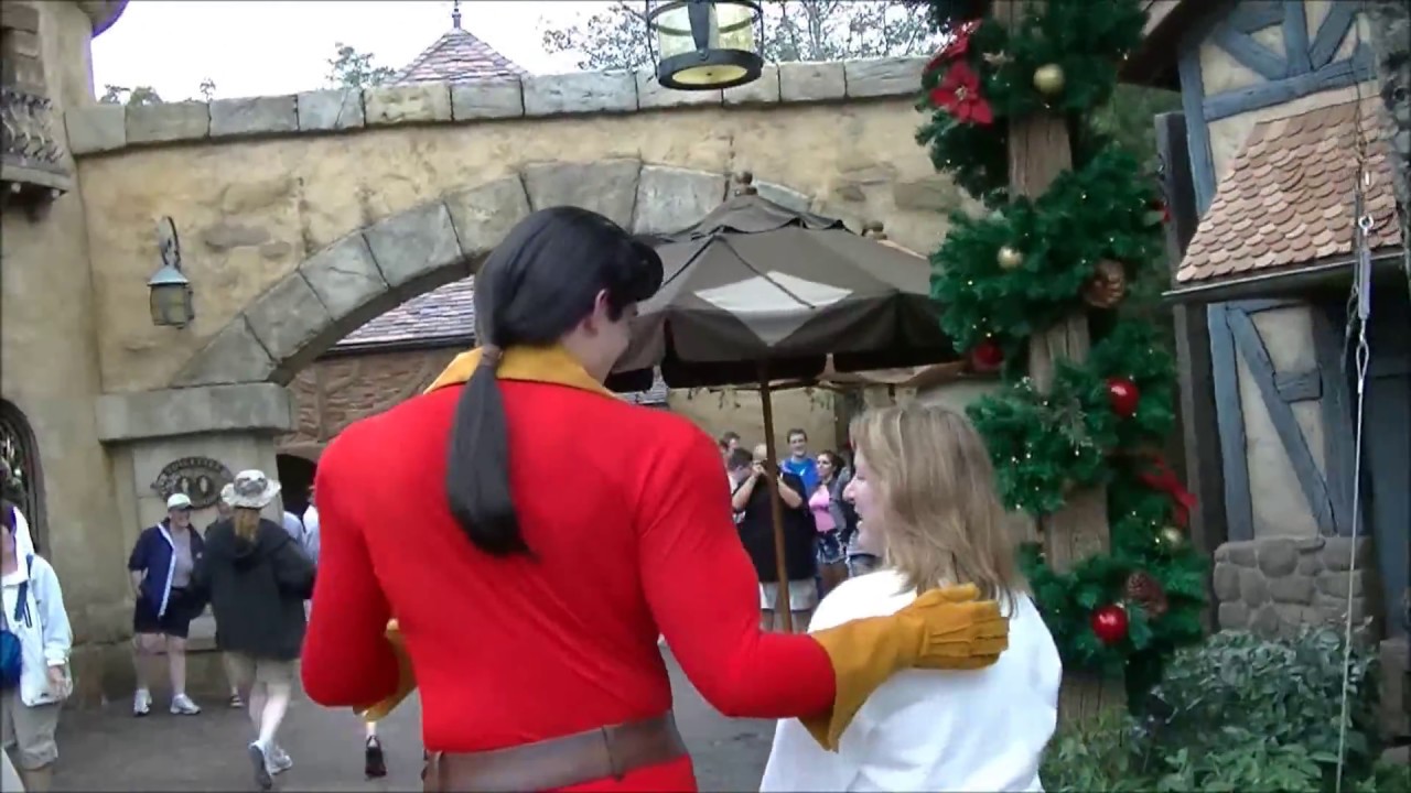 Gaston Meets Guests at Walt Disney World
