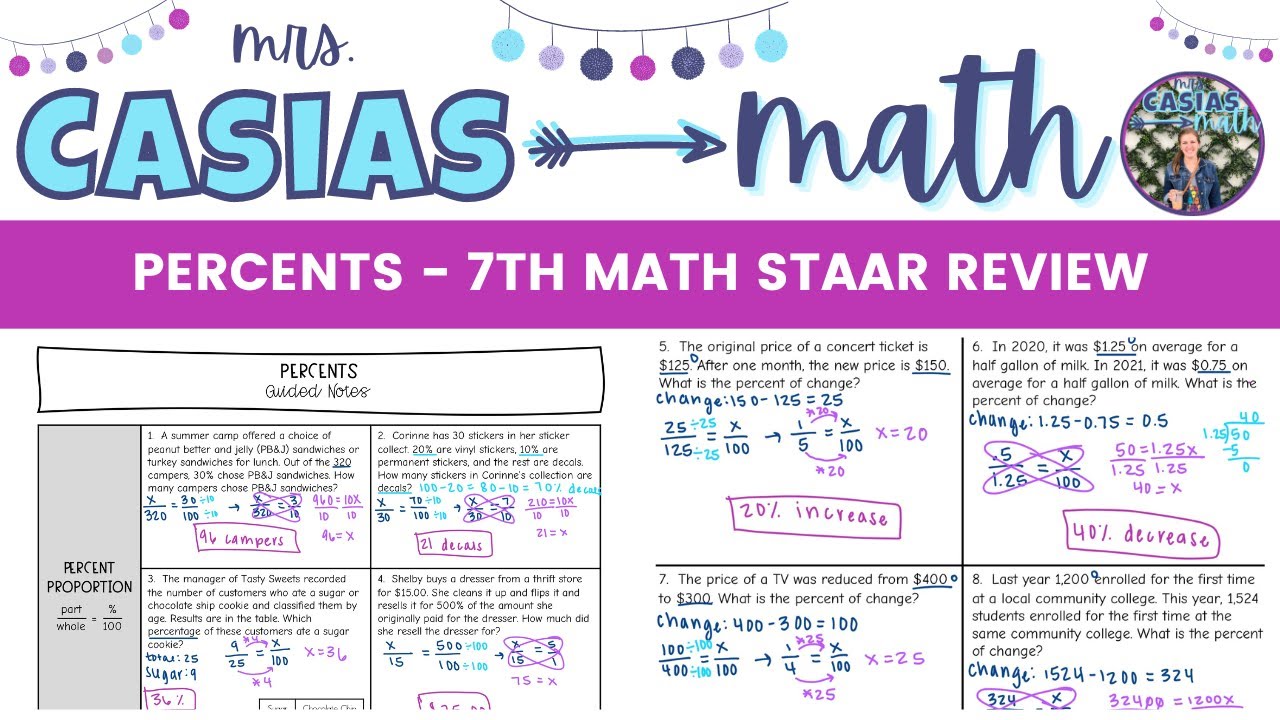 Percents | 7th Grade Math STAAR Test Review Lesson