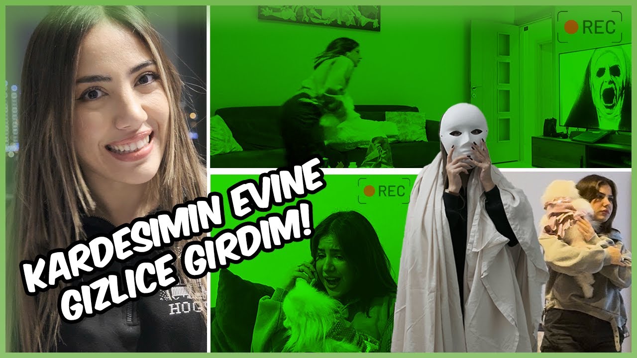 KIZ KARDEŞİMİN EVİNE GECE GİZLİCE GİRİP KORKUTTUM !? ( Korku Şakası )