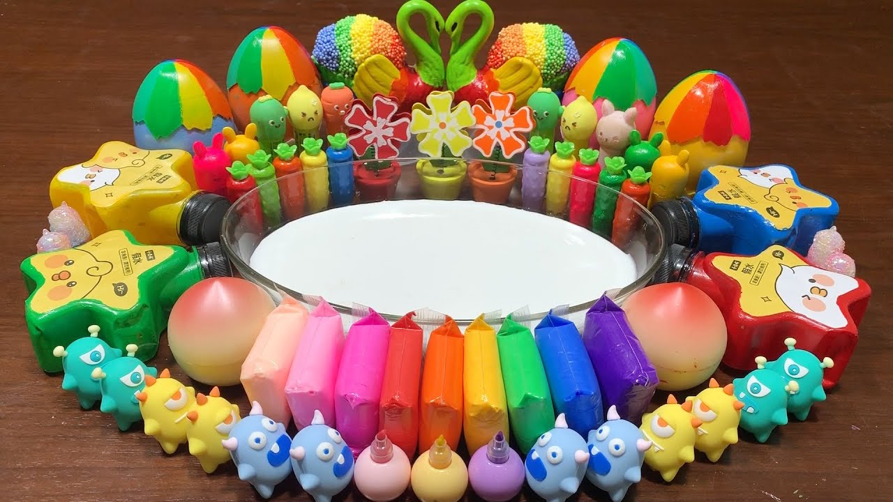 Mixing Makeup & Rainbow Clay and More into Glossy Slime !!! Relaxing with Slime! Best Slime #808