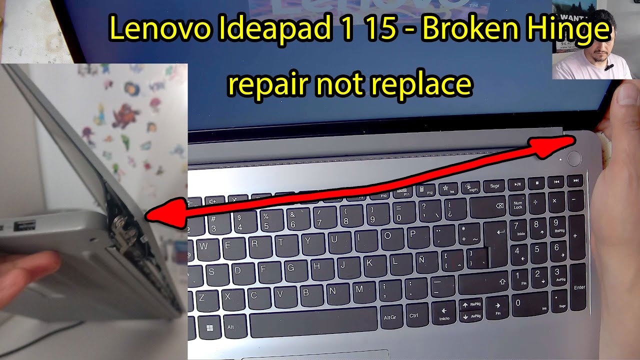 Fixing a Broken Lenovo Ideapad 1 Hinge Without Replacing the Cover – Epoxy to the Rescue!