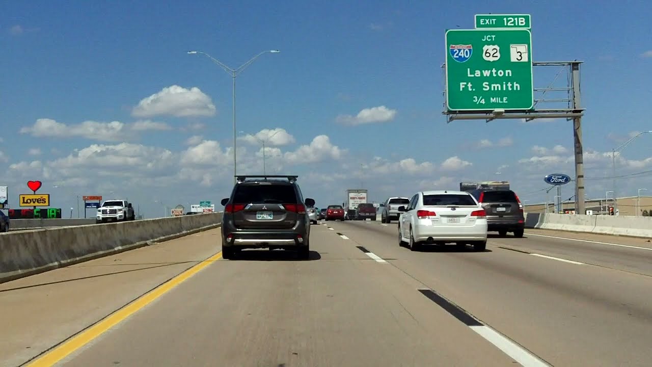 Interstate 35 - Oklahoma (Exits 119 to 126) northbound