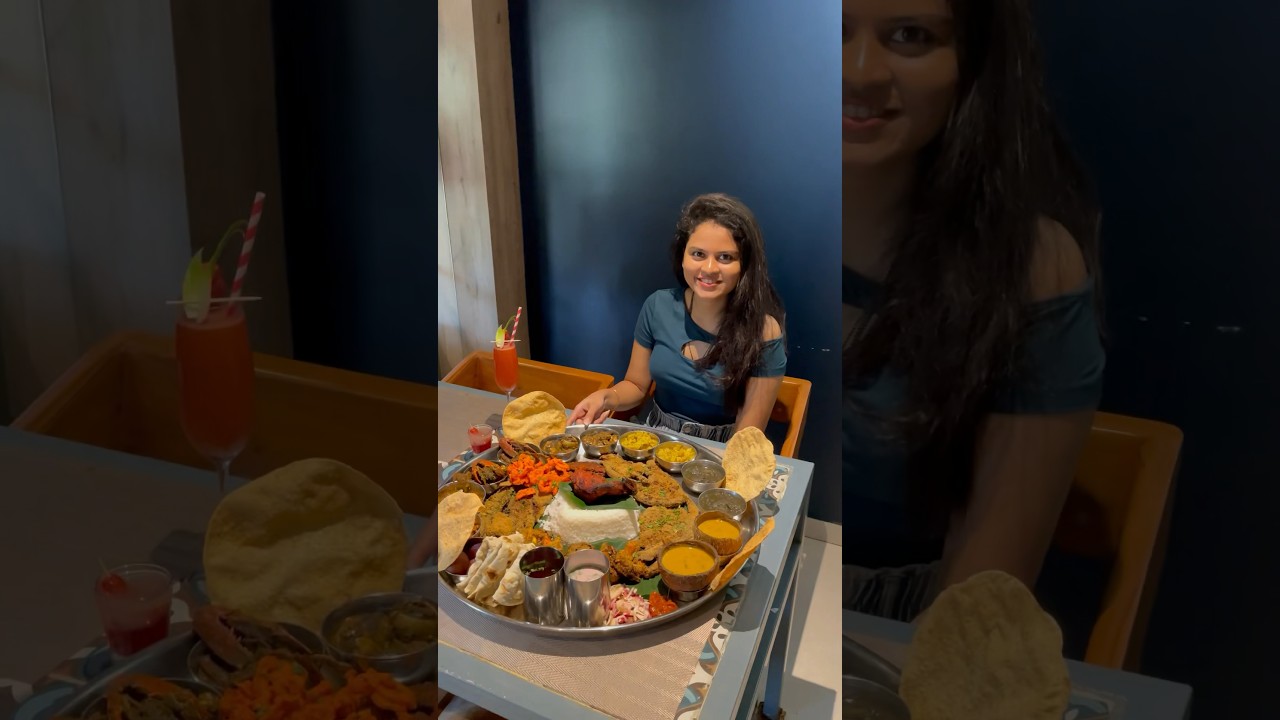 Raavan Thali - Biggest Fish Thali in Goa 👹 #fishthali #seafood #thali #goa #northgoa #raavan #goan