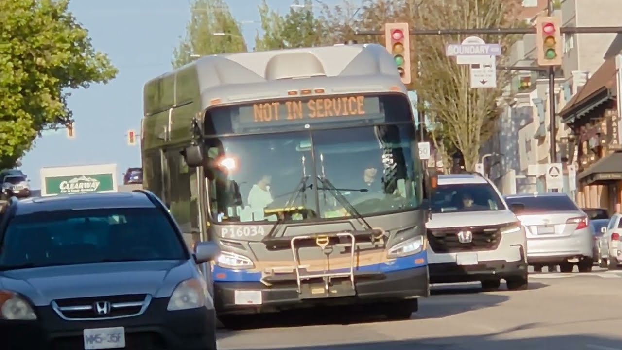 Vancouver Translink: R5 Burrard Station (16034 2016 New Flyer XN40)