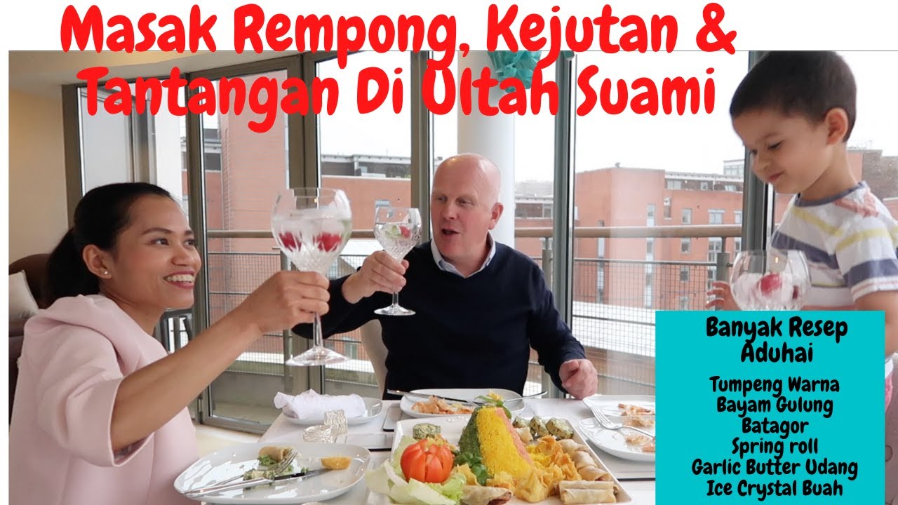 Masak Rempong, Kejutan Dan Tantangan Di Ultah Suami | Nasi Warna, Bayam Gulung Dan Kriuk-Kriuk