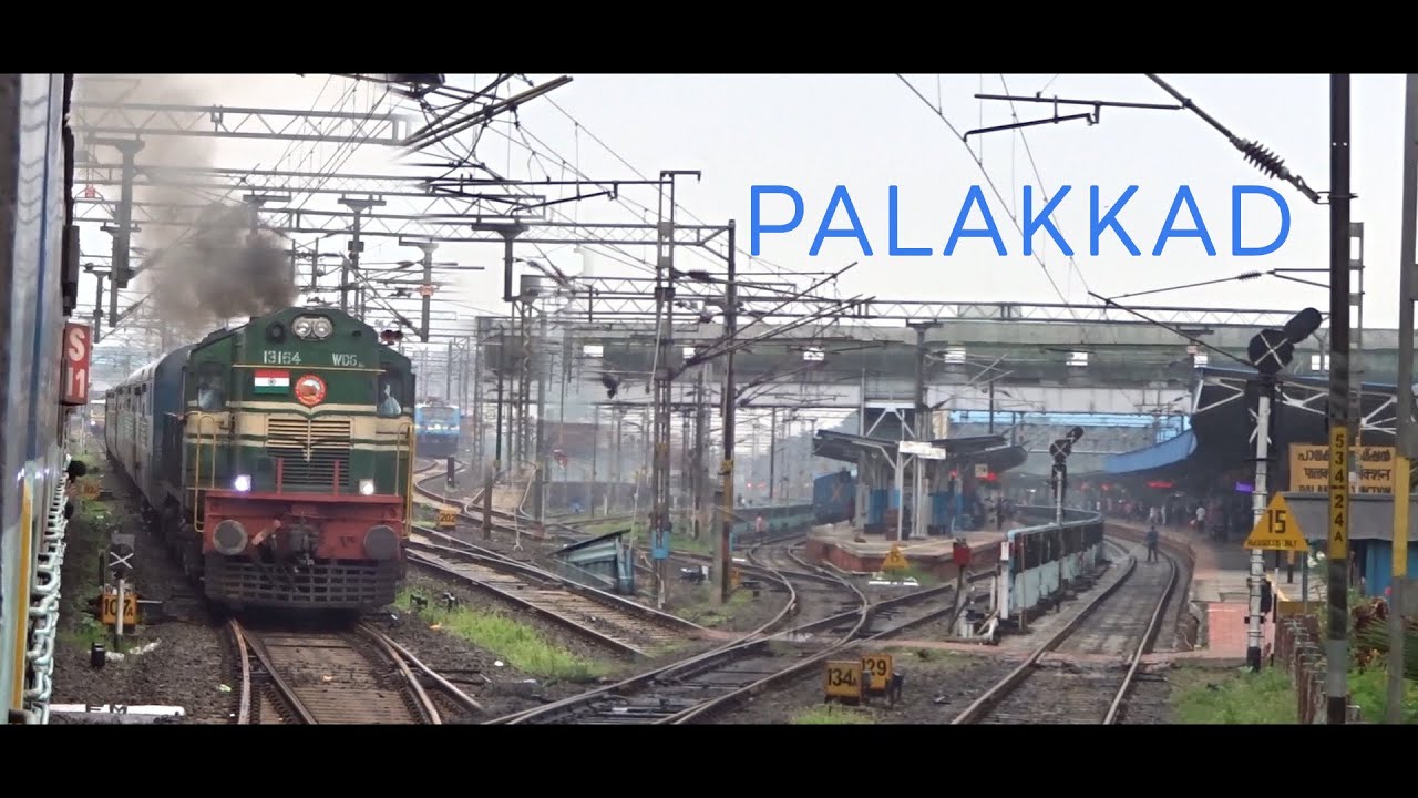 ARRIVING and DEPARTING from PALAKKAD JUNCTION | ALLEPPEY EXPRESS | Indian Railways