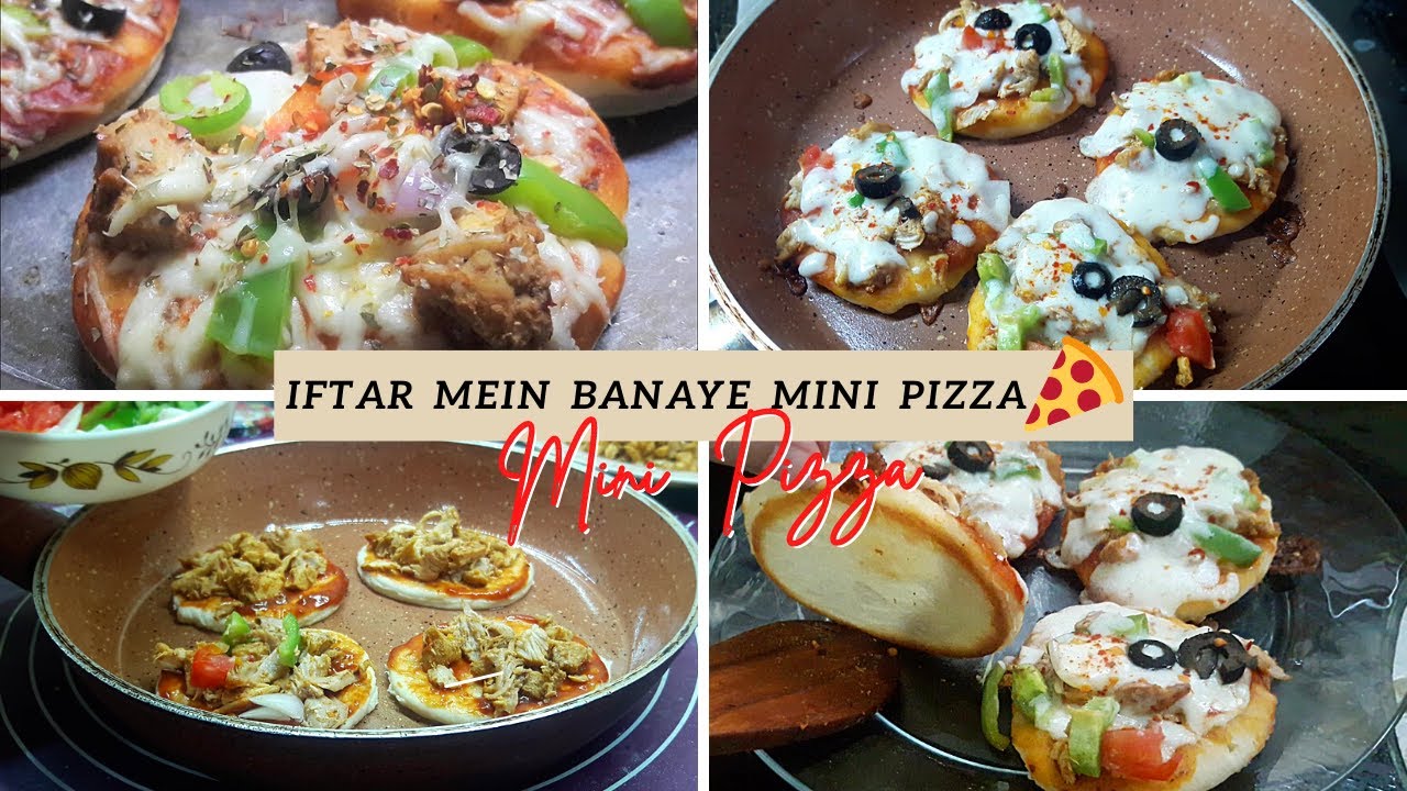 Quick Mini Pizza 🍕 | Chicken Pizza | Mini Pizza at home without oven(Iftar Special )