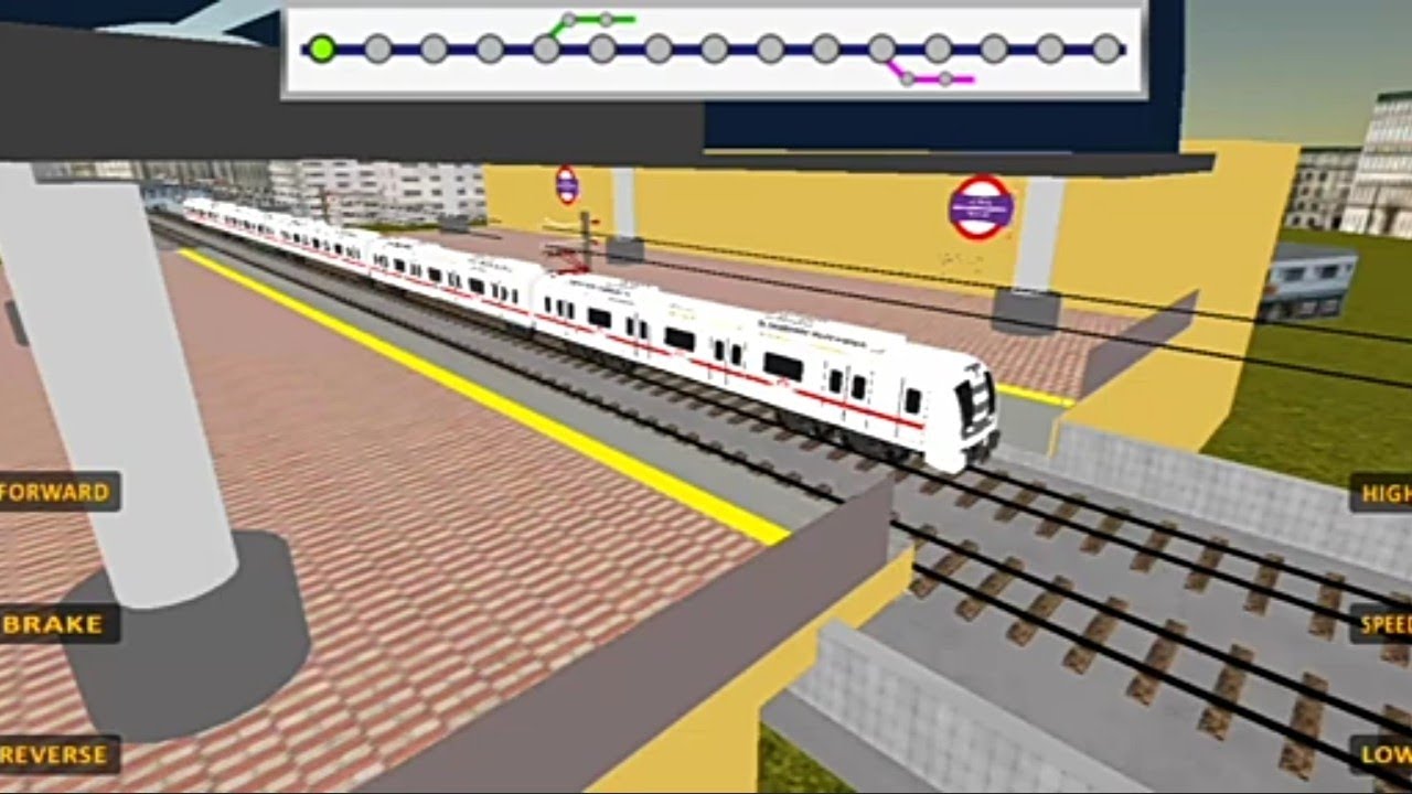 Delhi Metro Train Simulator High Speed Train Fastest Speed Test Gameplay mp4