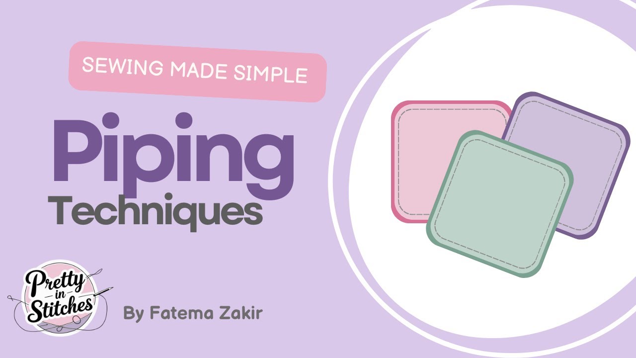 How to Sew Piping on Fabric | Easy Step-by-Step Sewing Tutorial for Beginners | Sewing Made Simple
