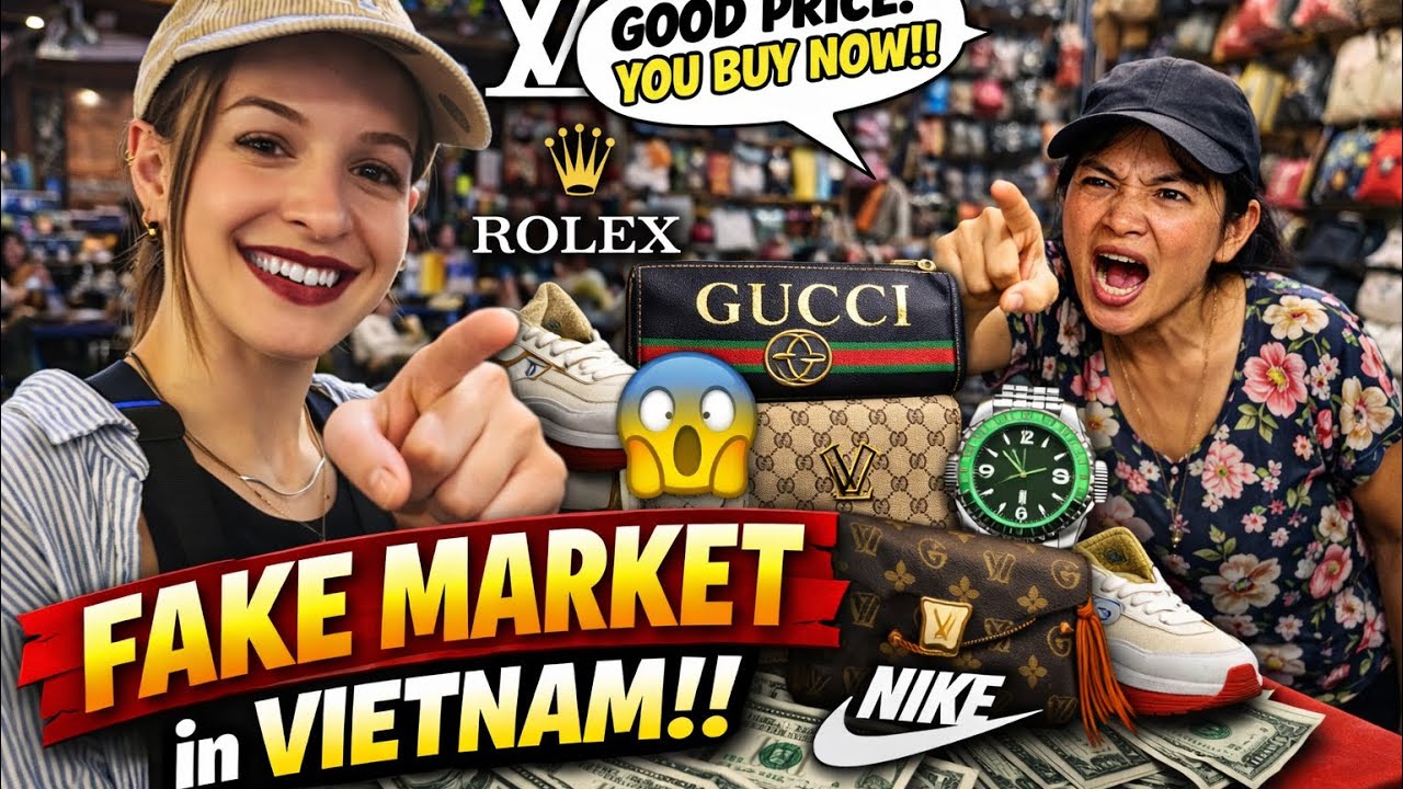 We went to the CRAZIEST FAKE MARKET in Vietnam!!!