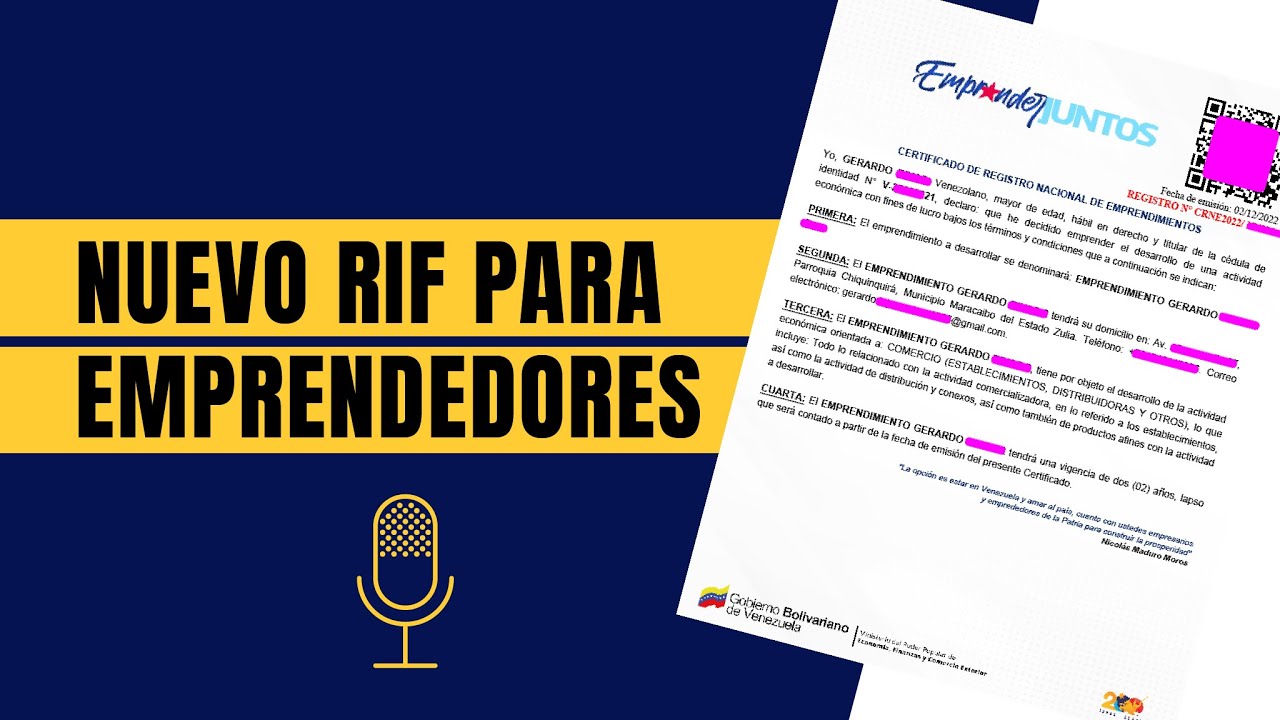 Nuevo RIF para Emprendedores 2023