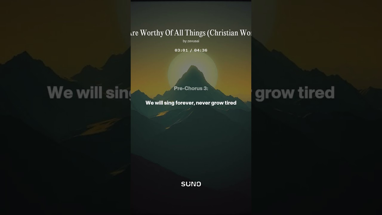 You Are Worthy Of All Things Worthy Of Worship