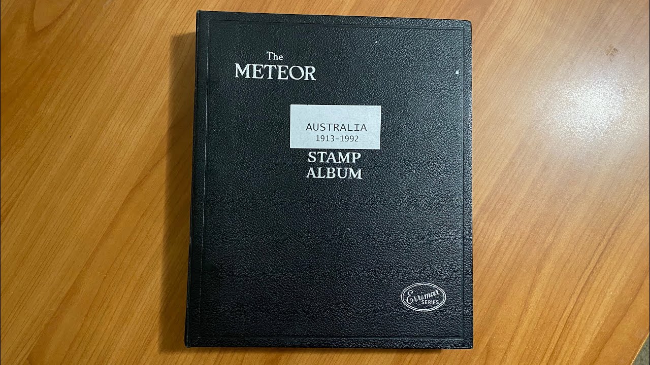 Australian stamp Album 1913 to 1992 stamps featured !!!!!
