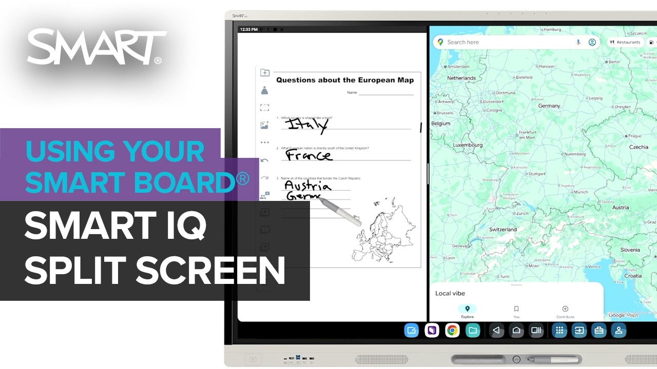 Как использовать режим разделенного экрана на интерактивной доске SMART Board iQ (2026)