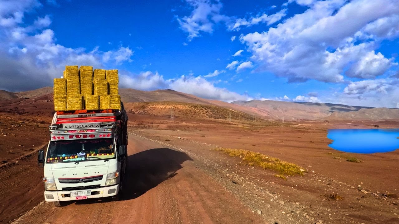 🌴Живописная поездка по Марокко🚙Озера Атласских гор 🏔️От Имилчиля до Тислита и Исли - 4k
