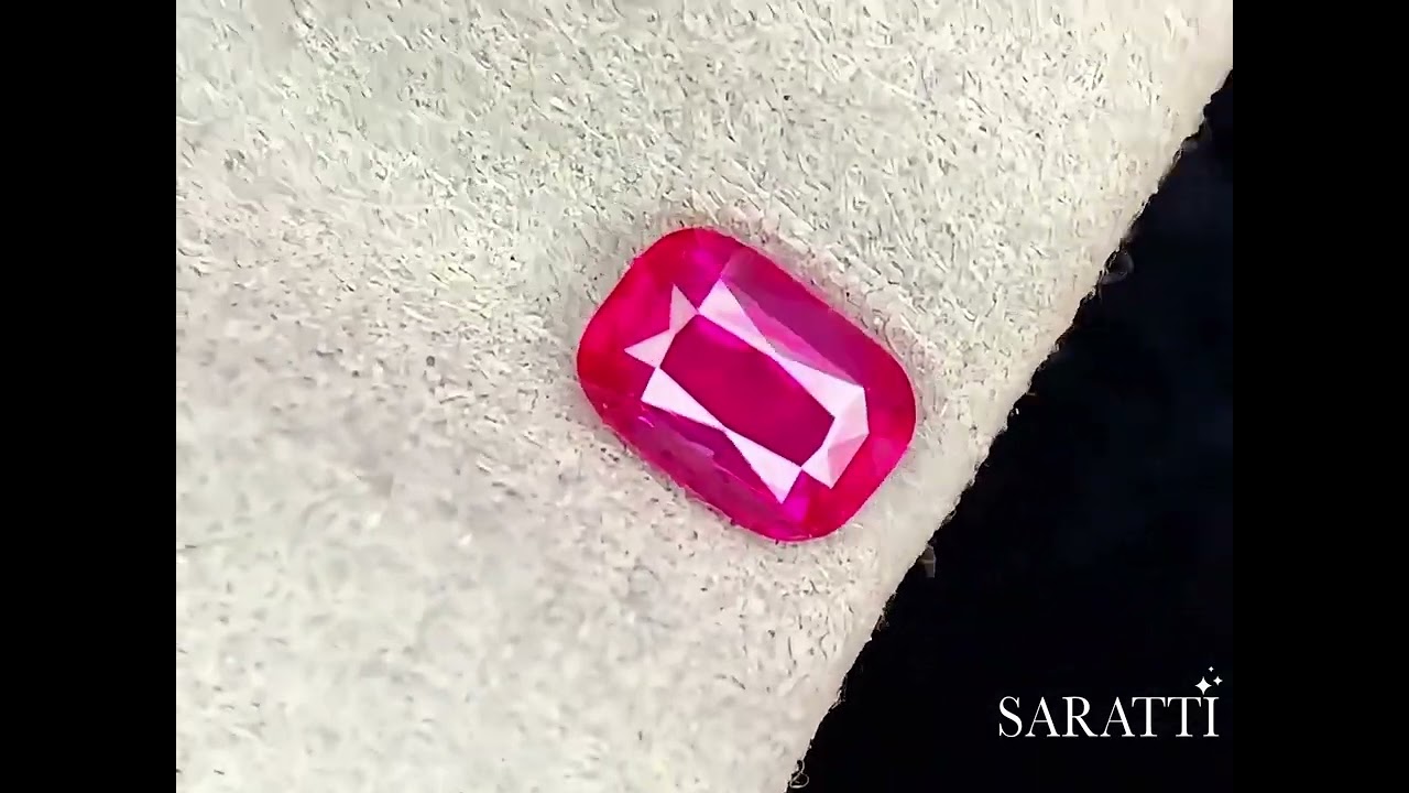 ❤️ 1.01 ct UNHEATED Natural Ruby &ndash; Cushion Cut | Eye Clean GUILD Certified