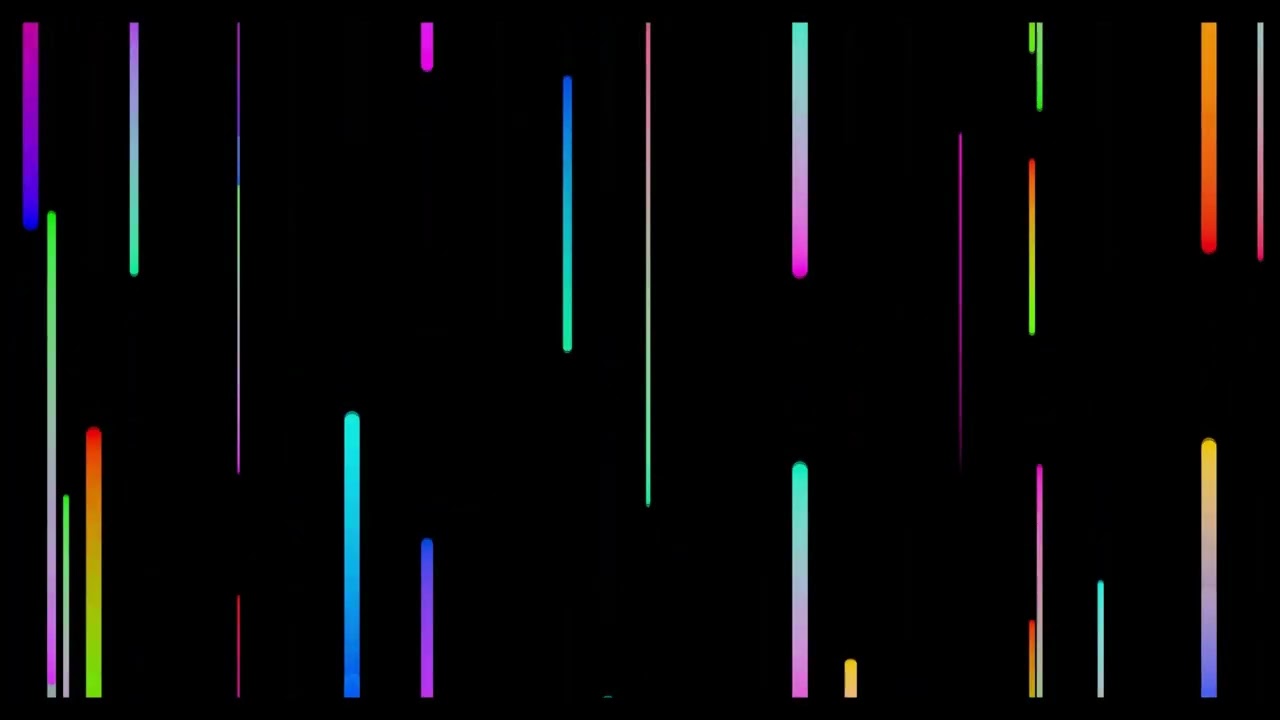 Colorful Falling Lines Loop | Abstract Neon Digital Rain Background 2K | Lines Drop Animation Loop