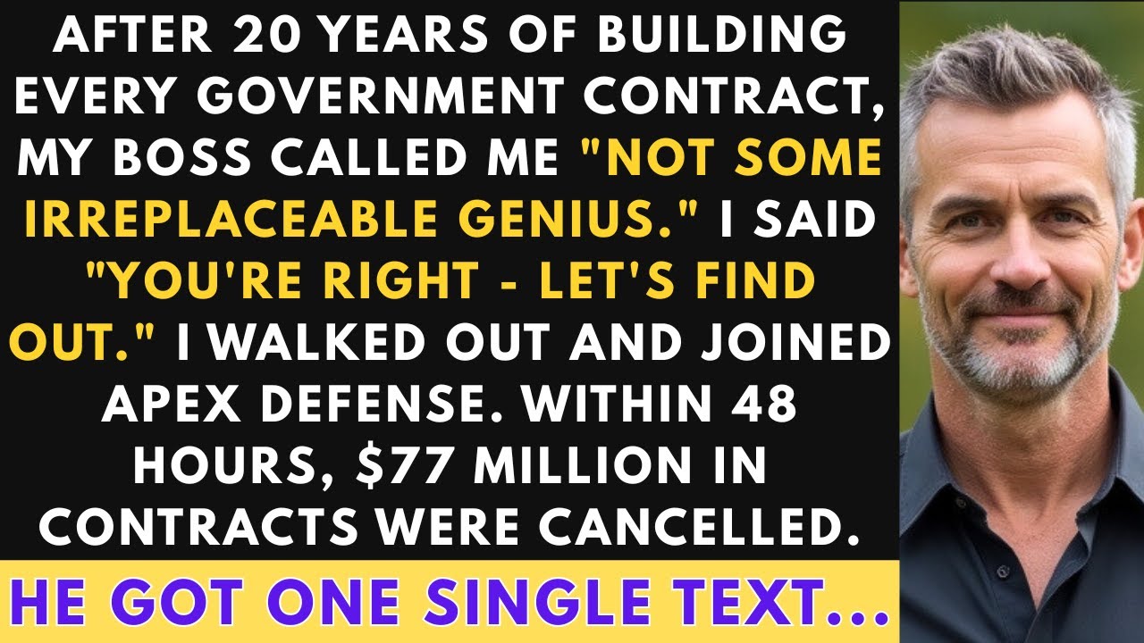 Boss Said 'You're Not Some Irreplaceable Genius' After 20 Years; When I Signed With The Competition.