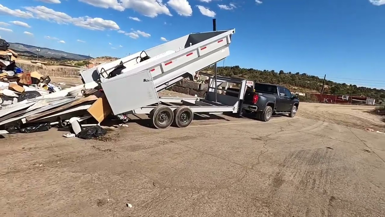 MAXX D Dump Trailer to the transfer station!  @haulintrash #truckingvlogs