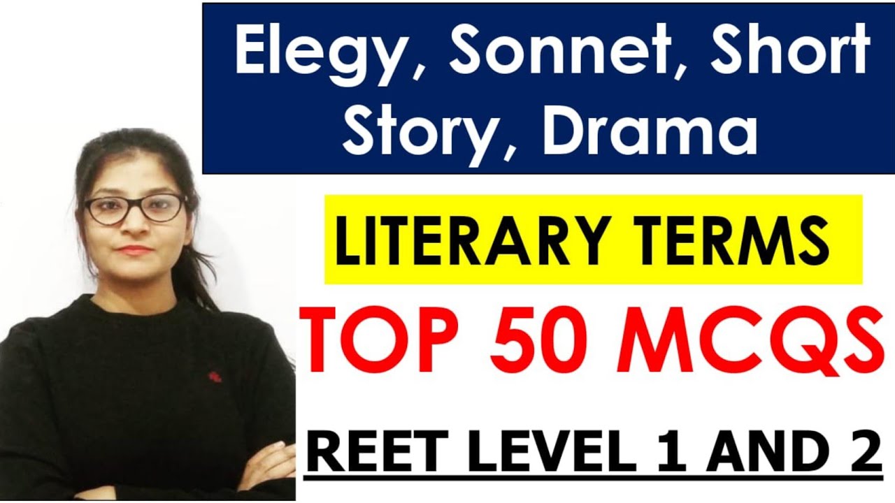 Literary Terms || 50 MCQS || Elegy, sonnet, short story, drama || REET level 1 and 2 || Reet2021