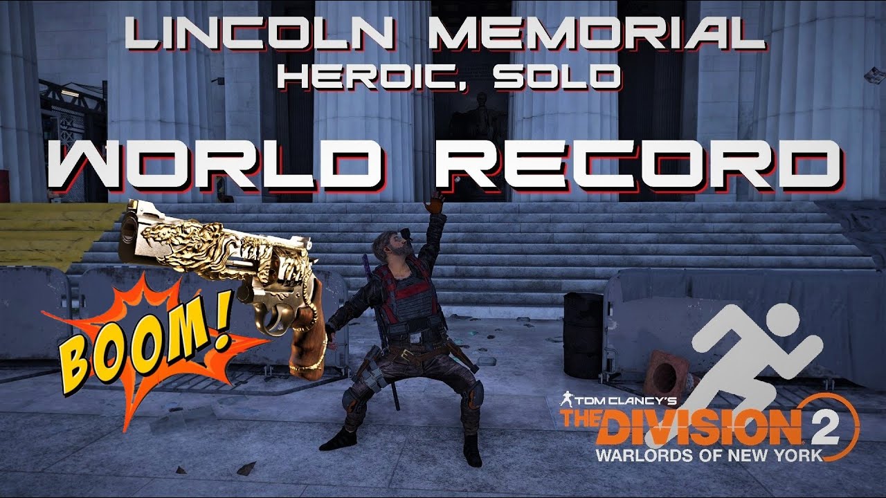 The Division 2 Lincoln Memorial Heroic Solo Speedrun 4mins 44sec. WORLD RECORD *time beaten*