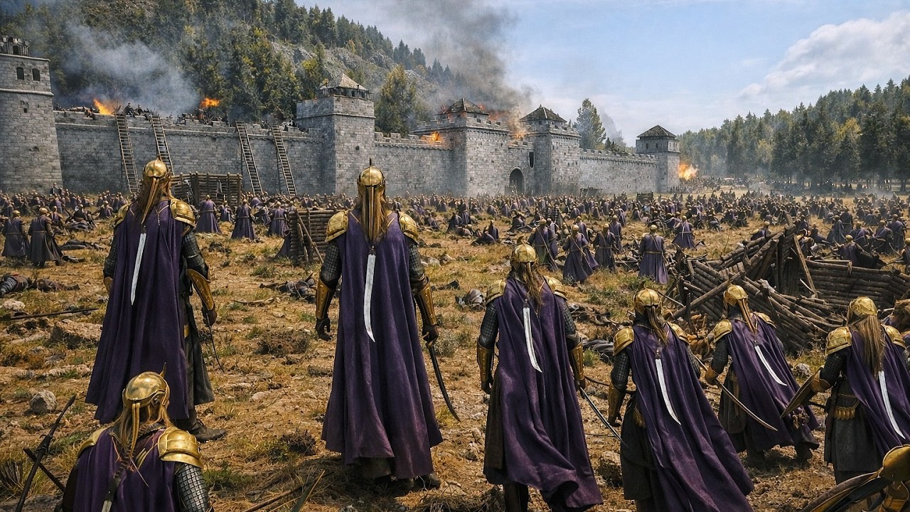 400 Ñoldor Elves vs 800 Gondorians – EPIC Fortress Siege | LOTR Bannerlord Mod