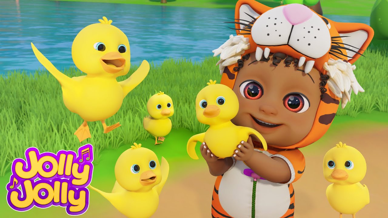 🦆Bebé encuentra pato🦆 | Cinco Patitos | Música Para Niños | Jolly Jolly - Canciones Infantiles