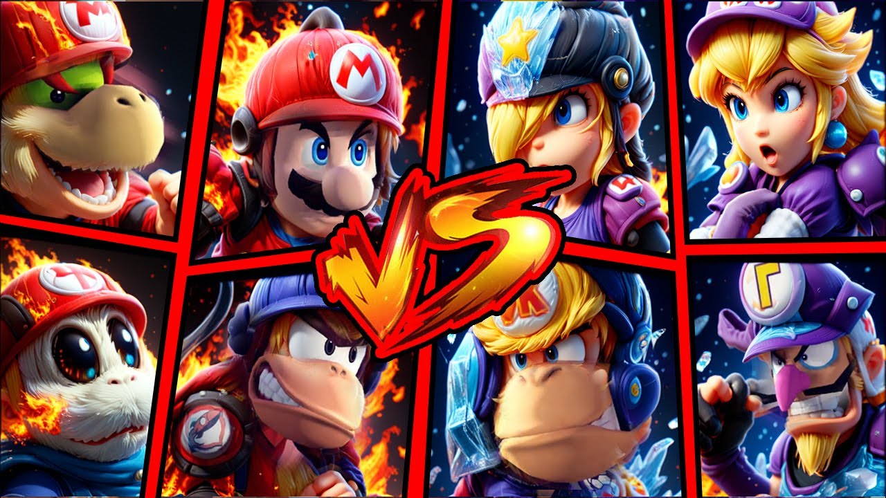 MARIO, BOWSER JR, SHY GUY, DIDDY KONG CUP BATTLES  - Mario Strikers Battle League