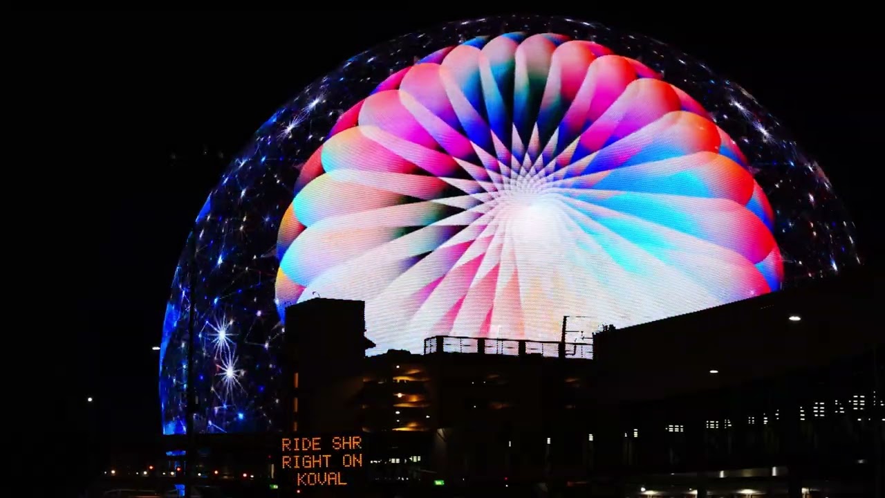 Las Vegas Sphere: Mesmerizing 4K Light Show & Futuristic Visuals