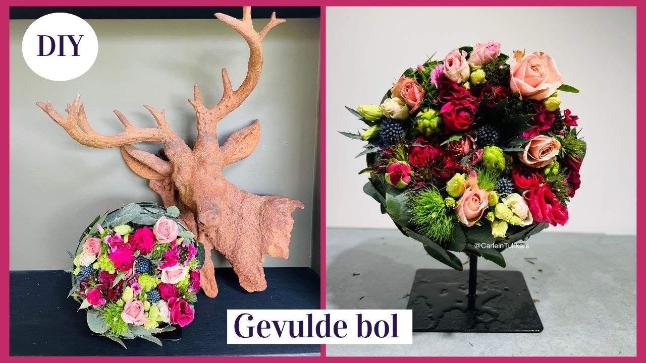 LUXE BOL OP PIN 🌸💐 Bloemstuk| Cursus Bloemschikken #235 | Carlein Tukkers