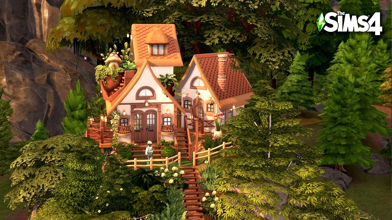 [심즈4 건축] 언덕위의 집 Sims4 Speed Build NO CC Tiny Cottage on the hill