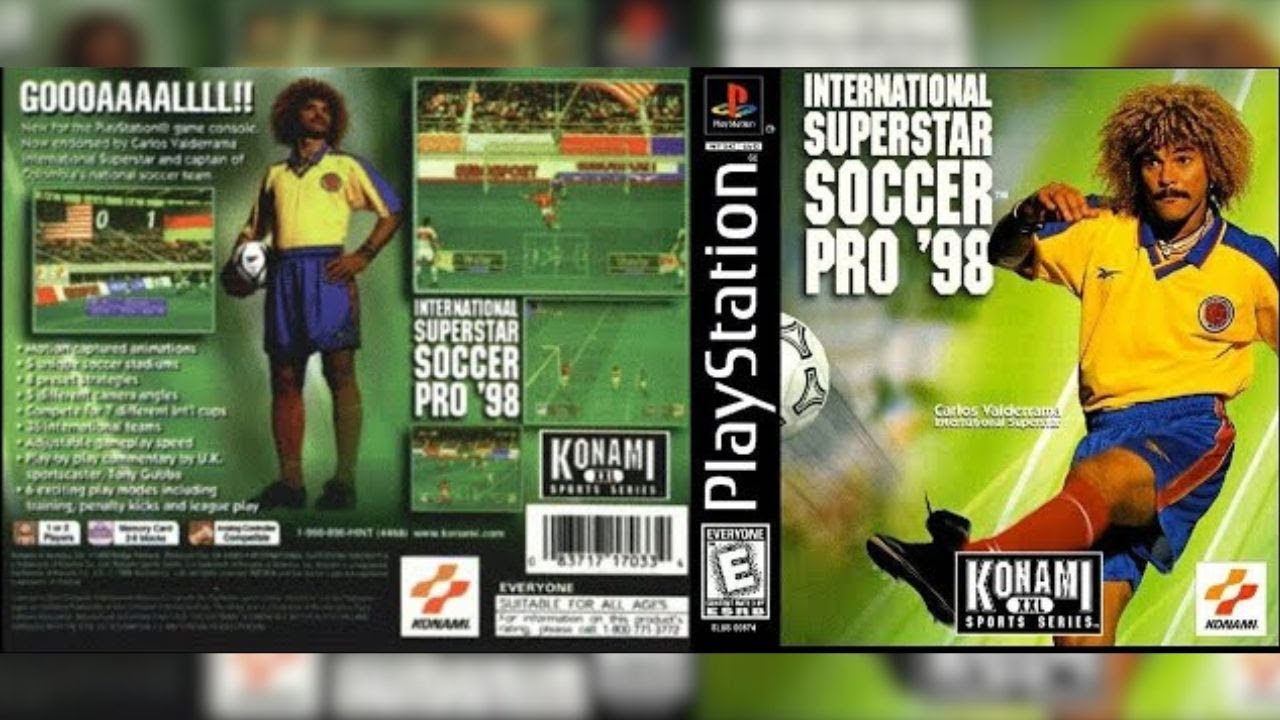 International Superstar Soccer Pro '98 (PS1) O jogo do VALDERRAMA ! [1080p 60 FPS] - Gameplay