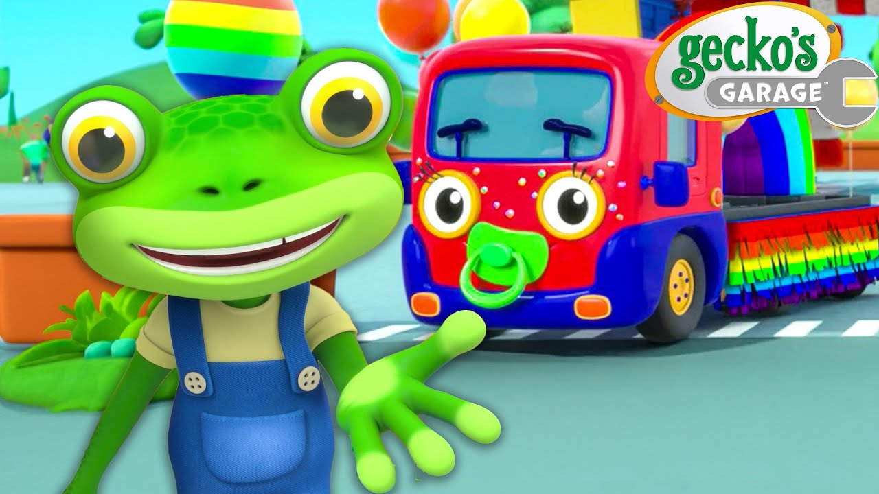 Baby Truck's NEW Costume | Max the Monster Truck | Truck and Bus Cartoon | Gecko's Garage