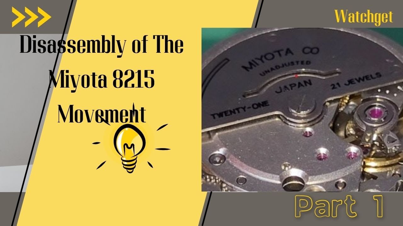Disassembly of The Miyota 8215 Movement