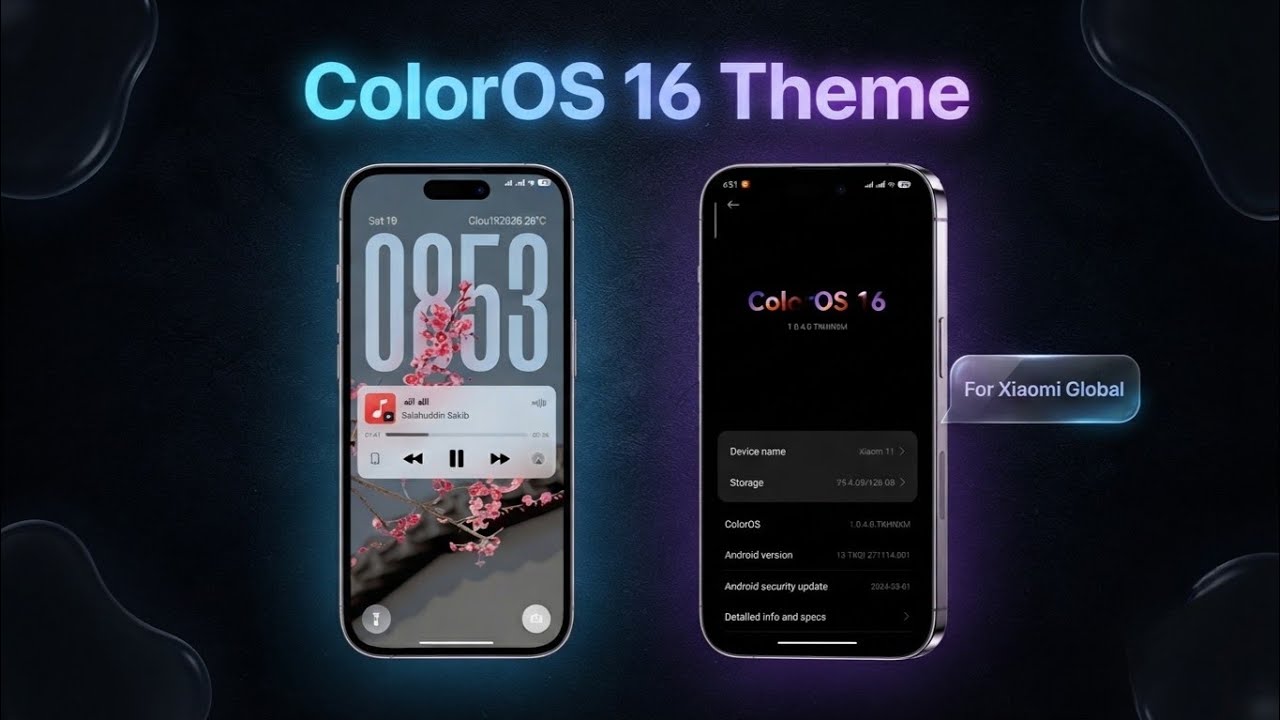 ColorOs16 Theme For Any Xiaomi_Redmi Poco Phones  HyperOS 1/2/3