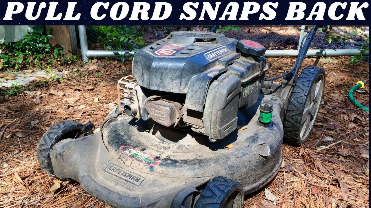 Free Craftsman Pull Cord Snaps Back/Valve Adjustment