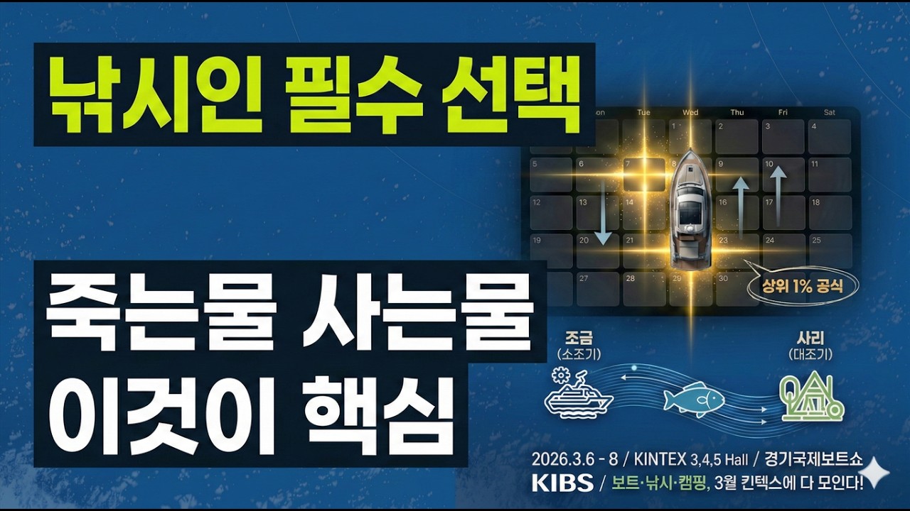 '(대사리 vs 쪽사리), 조류의 조작성과 활성도가 교차 사는물때 죽는물때' #경기국제보트쇼