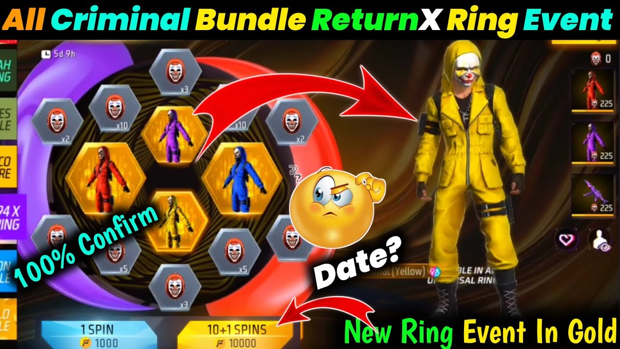 All Criminal Bundle Return | Magic cube store new bundle | poker mp40 kab ayega| free fire new event
