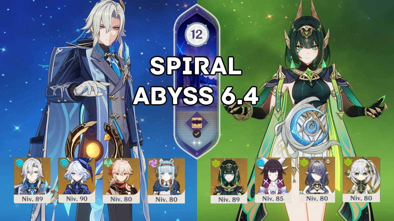 C0R0 Neuvillette Lunar-Charged & C0R0 Nefer Lunar-Bloom | Spiral Abyss 6.4 | GENSHIN IMPACT
