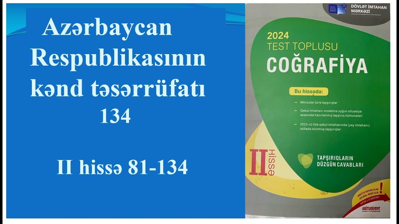 DİM 2024 Azərbaycan Respublikasının kənd təsərrüfatı 134 II hissə 81 134