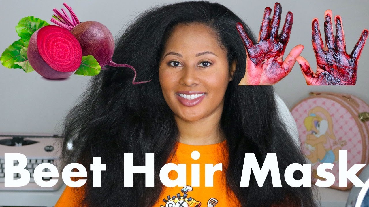 Beet Hair Mask Magic! 🍠✨ Revive & Strengthen Your Locks Naturally 💆‍♀️ #HairCareHacks
